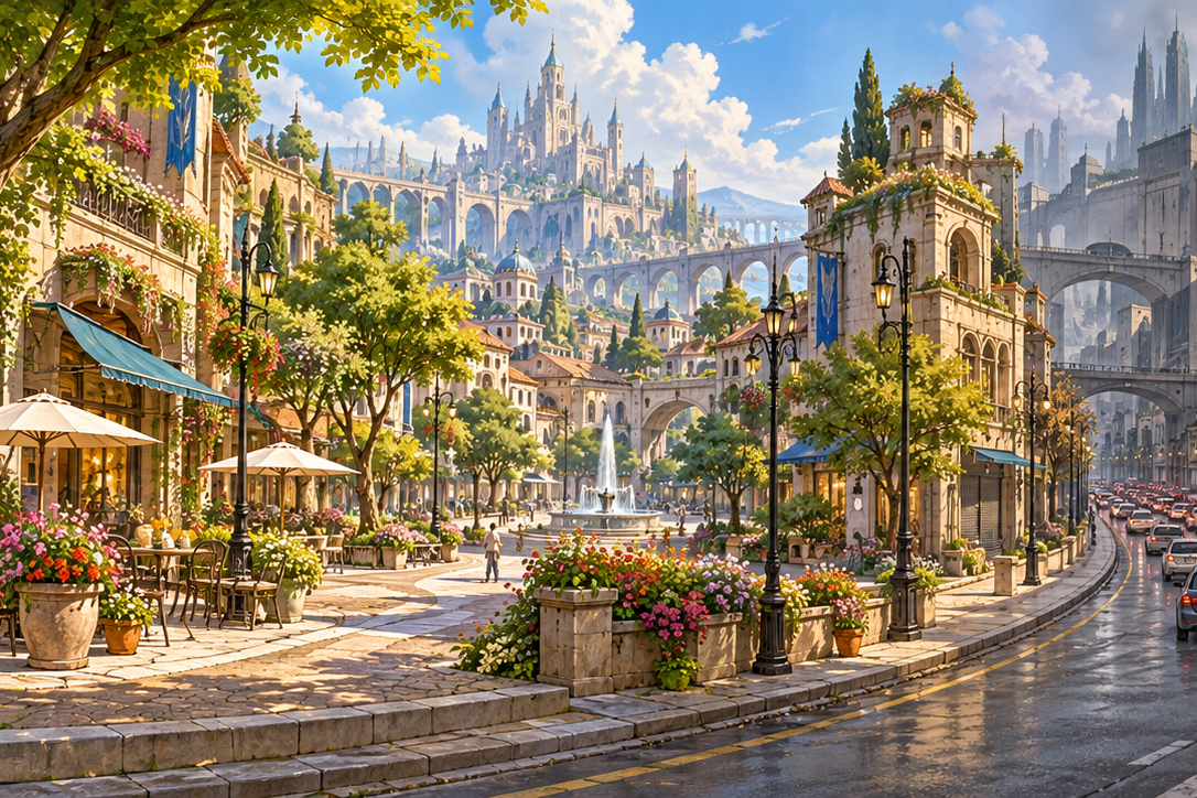 Flourishing city